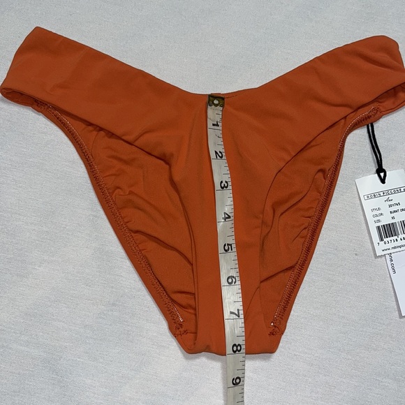 ROBIN PICCONE AVA BURNT ORANGE HIGH LEG BOTTOM Sz XS - Picture 5 of 9